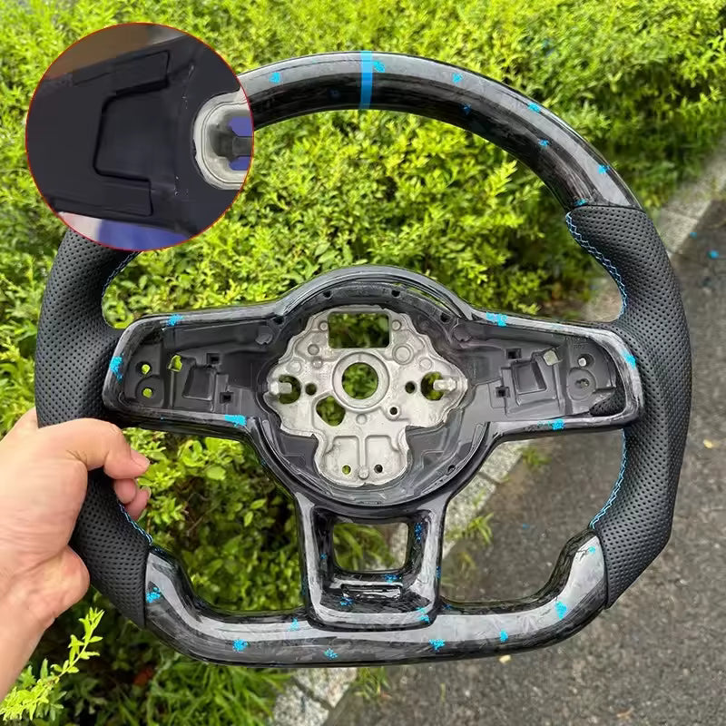 Forged Carbon Fiber Leather Sport Steering Wheel for VW Volkswagen Passat Mk7 GTI 6 7 R Golf 6 7 7 GTI 6 7 R Golf 6 7