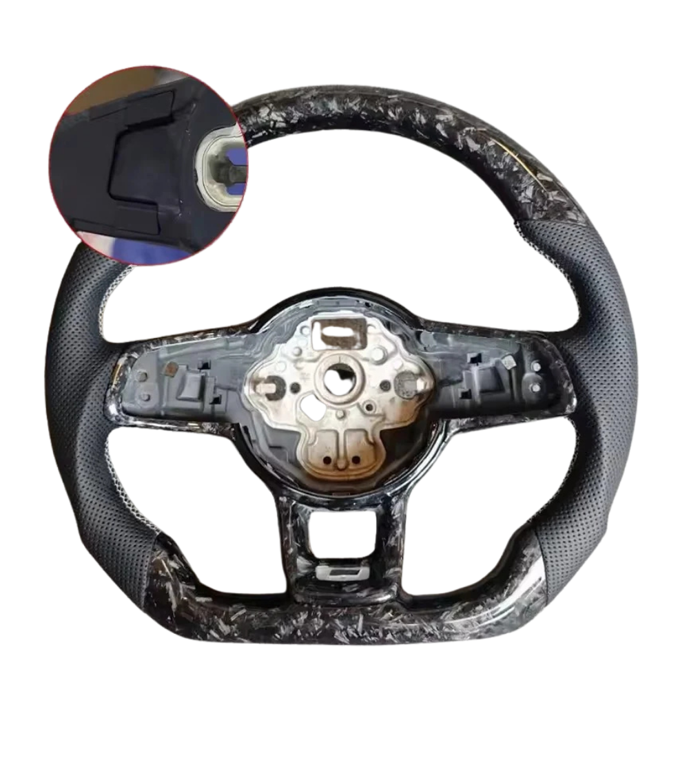 Forged Carbon Fiber Leather Sport Steering Wheel for VW Volkswagen Passat Mk7 GTI 6 7 R Golf 6 7 7 GTI 6 7 R Golf 6 7