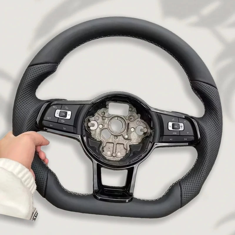 Full Leather Sport Steering Wheel for Volkswagen VW Golf Mk7 GTI Golf R Polo GTE Passat Jetta