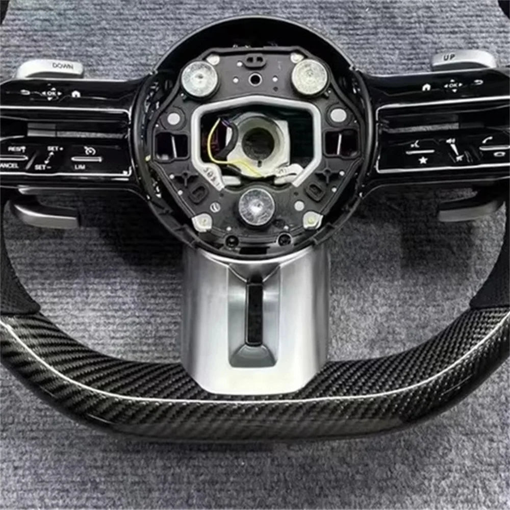 Carbon Fiber Suede Leather Steering Wheel for Mercedes Benz