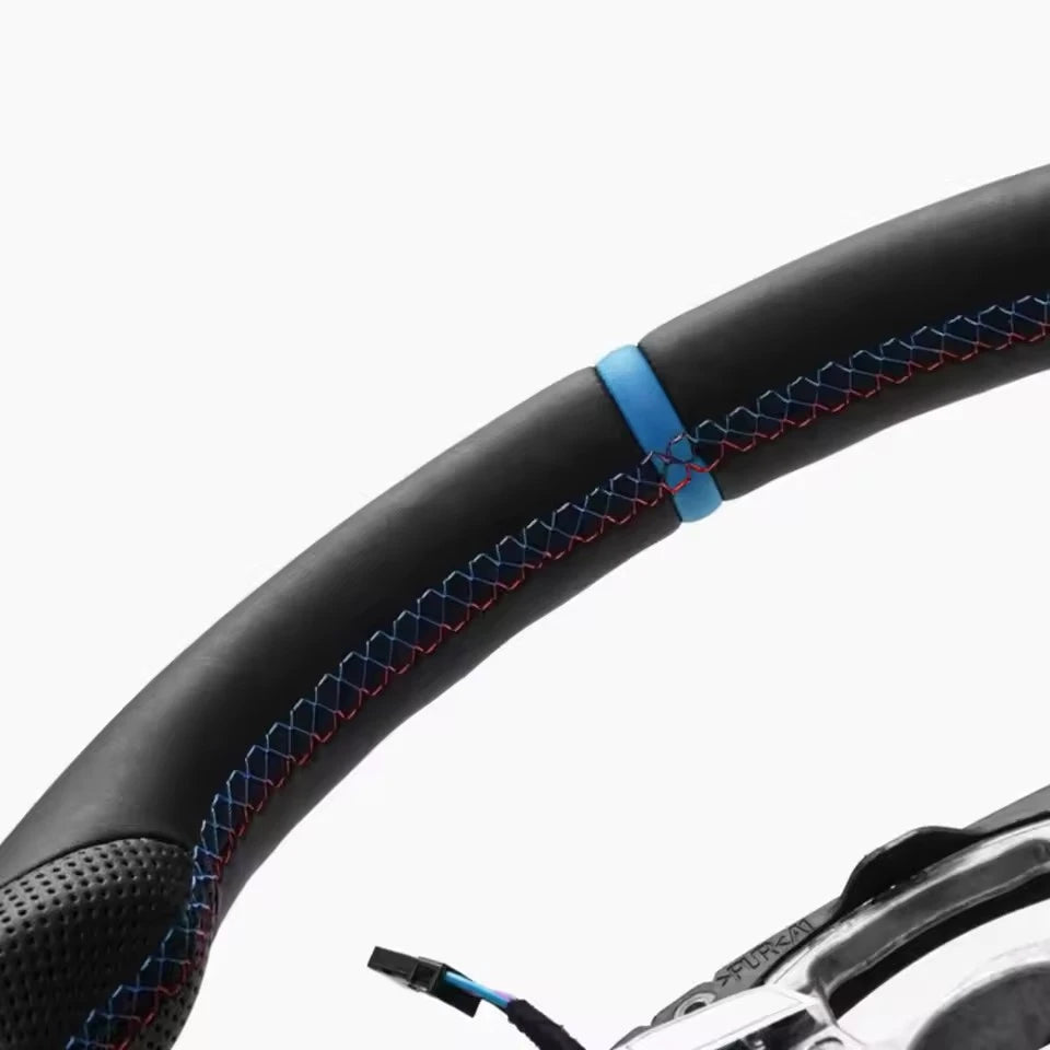 Full leather steering wheel for BMW