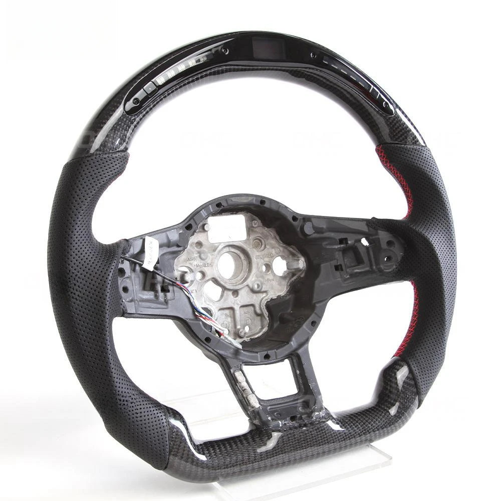 Carbon Fiber Car Steering Wheel with LED for VW Volkswagen Golf GTI7 MK7.5 Jetta Passat Golf 6 Touareg Golf 7