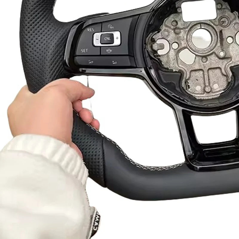 Full Leather Sport Steering Wheel for Volkswagen VW Golf Mk7 GTI Golf R Polo GTE Passat Jetta