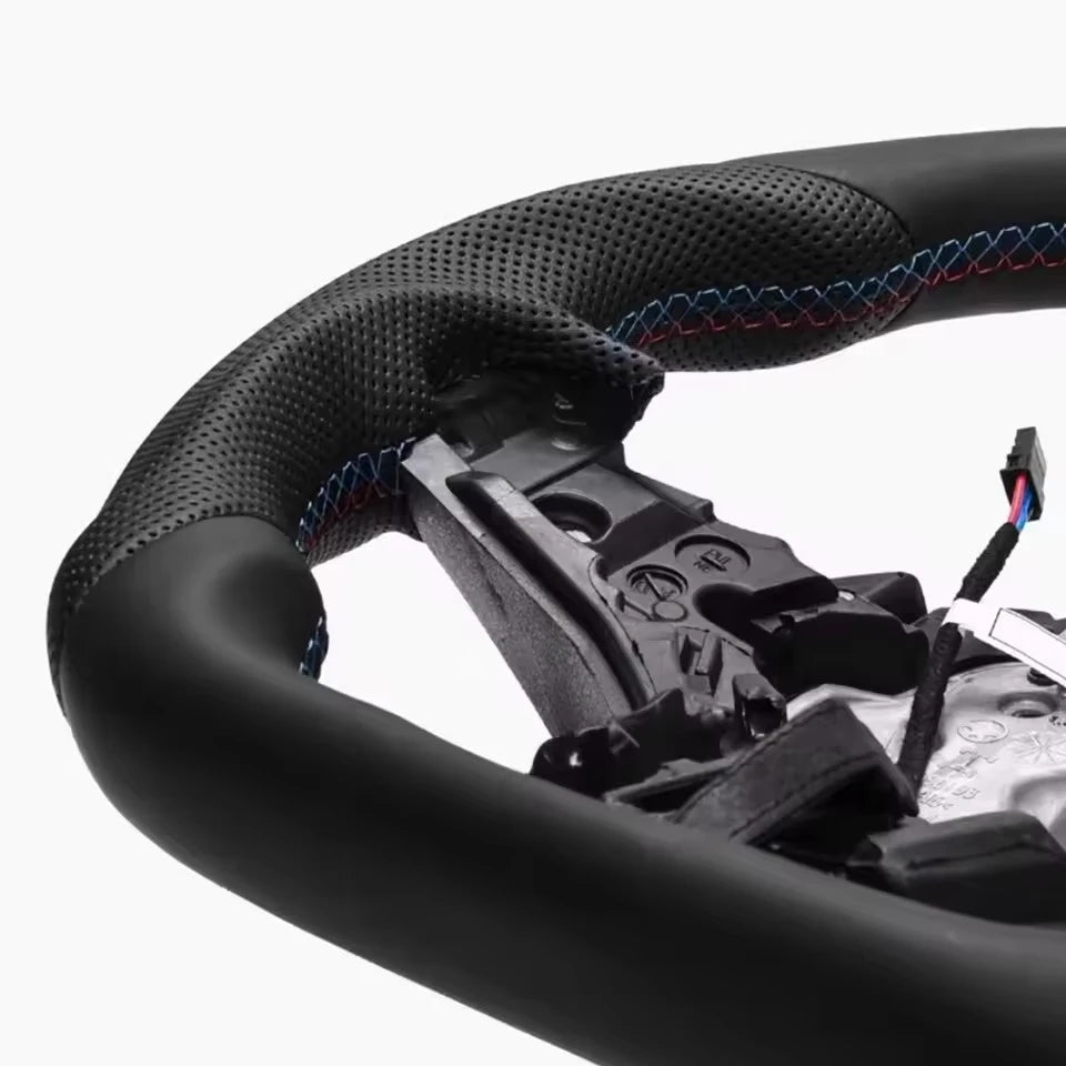 Full leather steering wheel for BMW