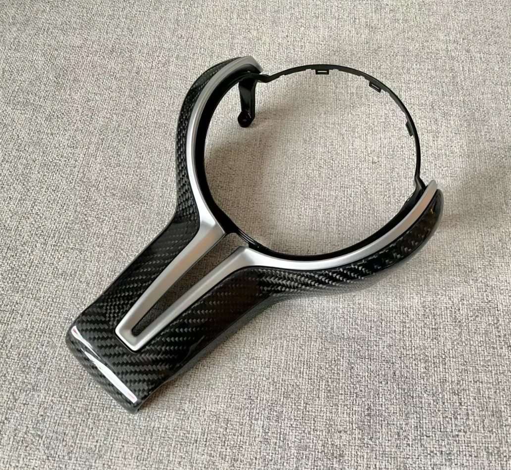BMW Design Style Sports M Series Carbon Fiber Steering Wheel Trim