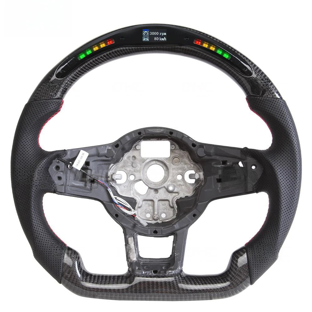 Carbon Fiber Car Steering Wheel with LED for VW Volkswagen Golf GTI7 MK7.5 Jetta Passat Golf 6 Touareg Golf 7