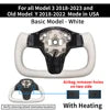 Tesla Model 3 / Model Y Steering Wheel - Heated White Nappa