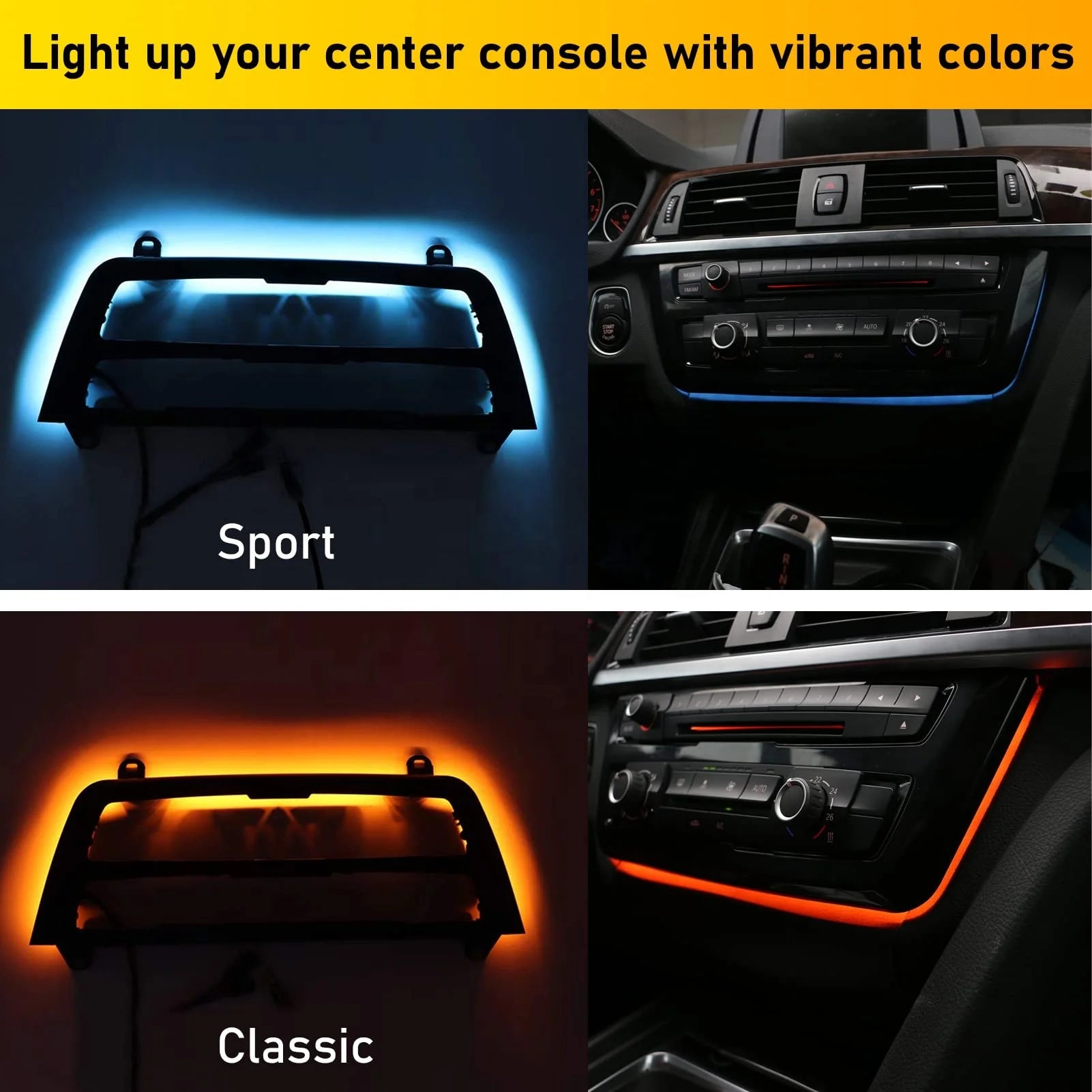 AC LED Panel Center Console Ambient Light for BMW