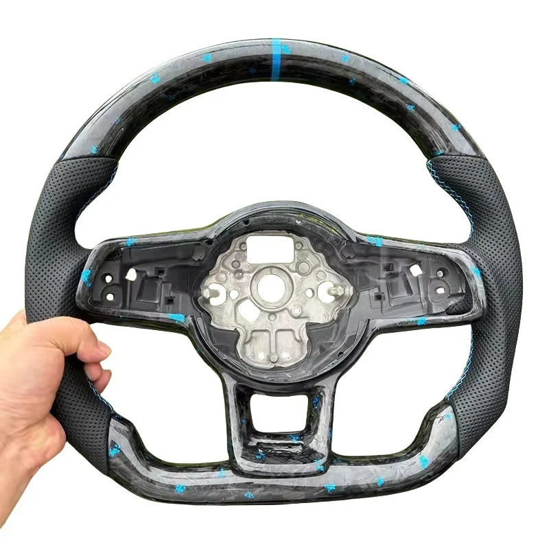 Forged Carbon Fiber Leather Sport Steering Wheel for VW Volkswagen Passat Mk7 GTI 6 7 R Golf 6 7 7 GTI 6 7 R Golf 6 7