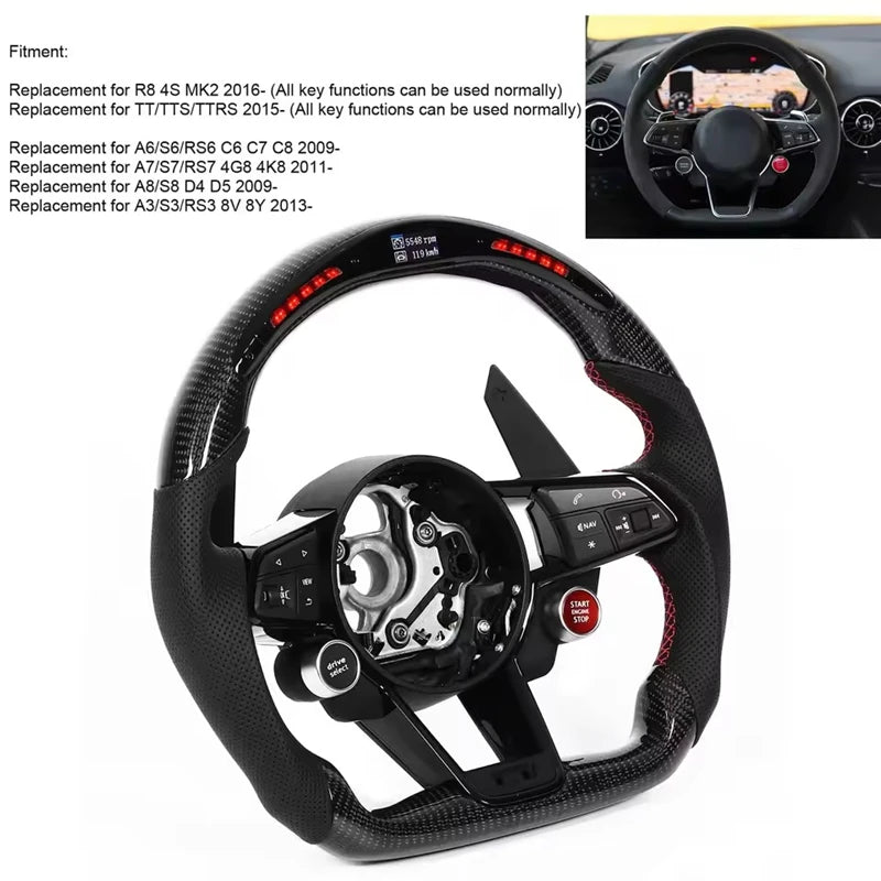 Audi LED carbon fiber steering wheel