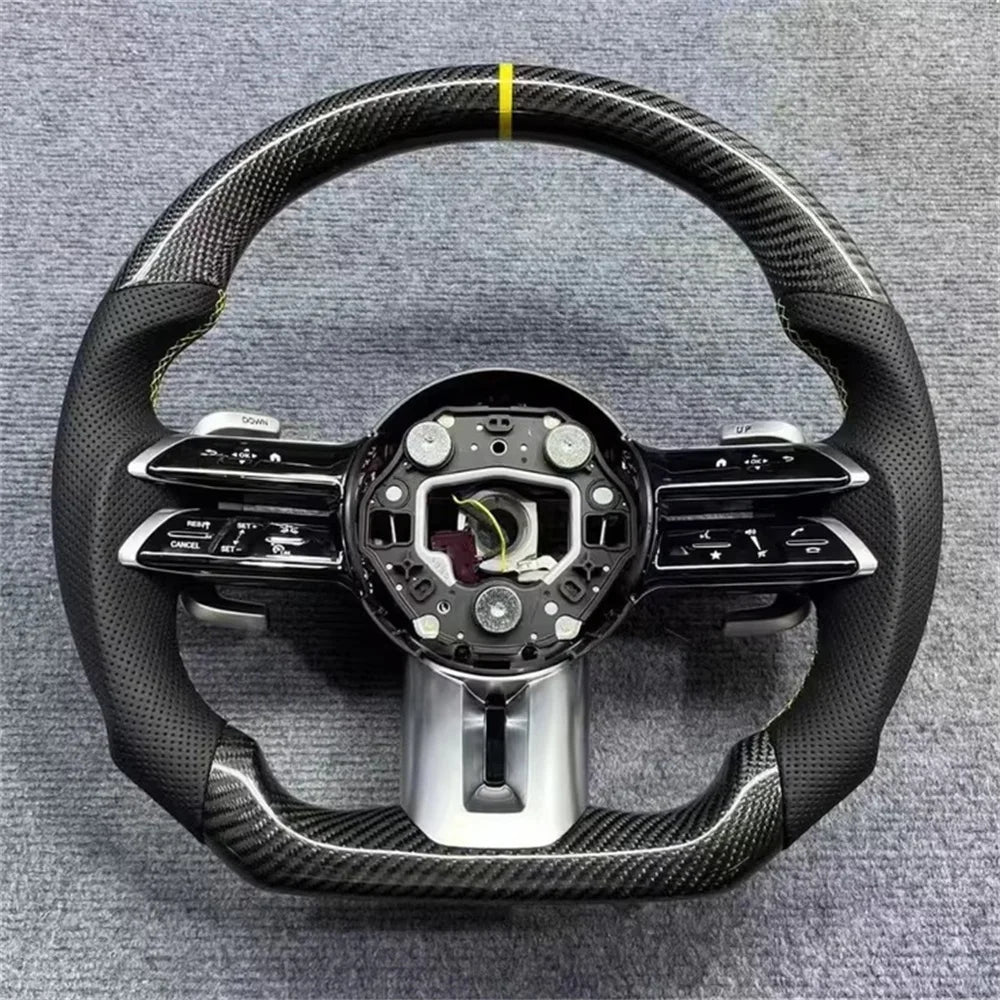 Carbon Fiber Suede Leather Steering Wheel for Mercedes Benz