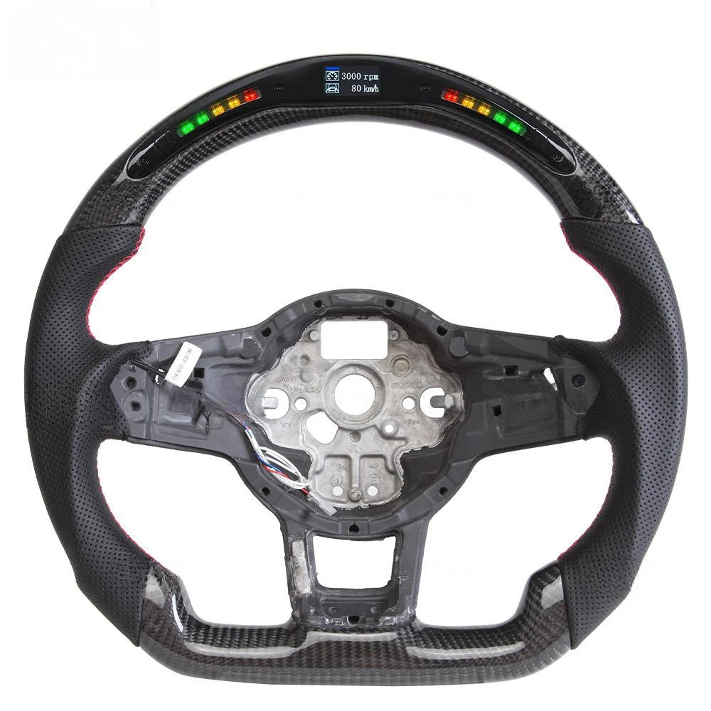 Carbon Fiber Car Steering Wheel with LED for VW Volkswagen Golf GTI7 MK7.5 Jetta Passat Golf 6 Touareg Golf 7