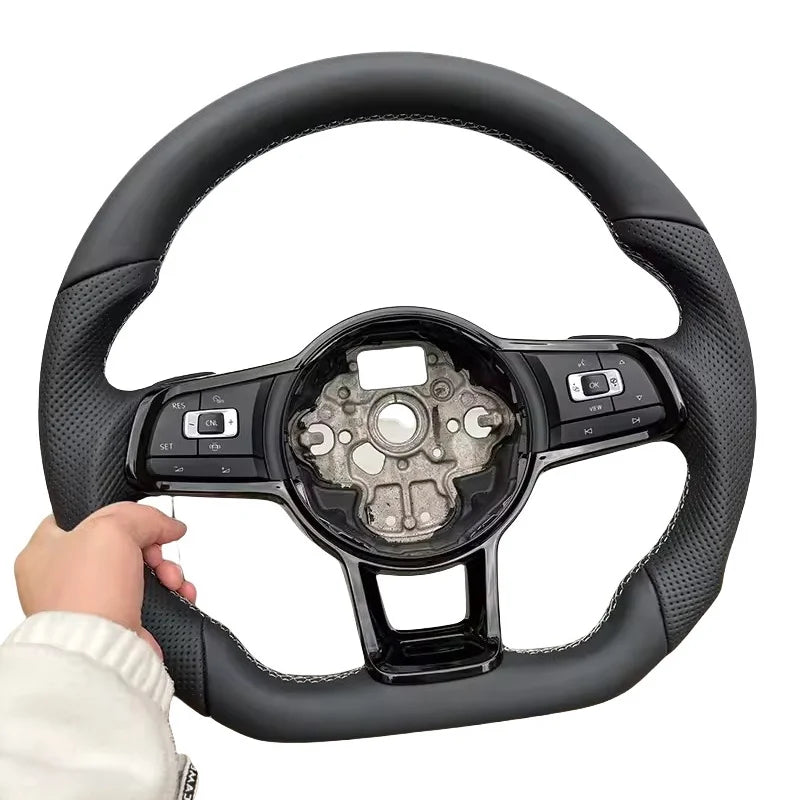 Full Leather Sport Steering Wheel for Volkswagen VW Golf Mk7 GTI Golf R Polo GTE Passat Jetta