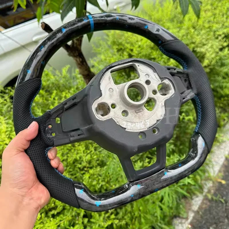 Forged Carbon Fiber Leather Sport Steering Wheel for VW Volkswagen Passat Mk7 GTI 6 7 R Golf 6 7 7 GTI 6 7 R Golf 6 7