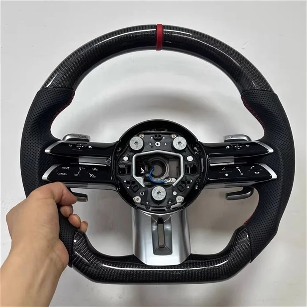 Carbon Fiber Suede Leather Steering Wheel for Mercedes Benz