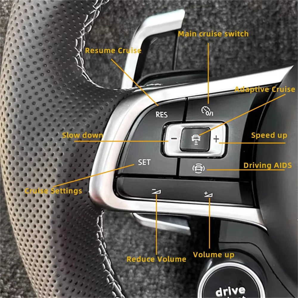 Carbon Fiber Steering Wheel for Volkswagen VW Golf 7.5 GTI GTD R-Line Golf 7 MK7 CC POLO Passat SCIROCCO TIGUAN