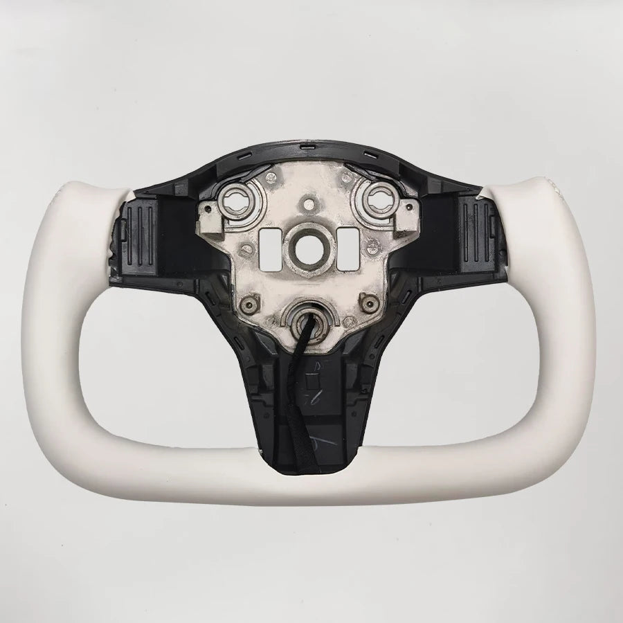 Tesla Model 3 / Model Y Steering Wheel - Heated White Nappa