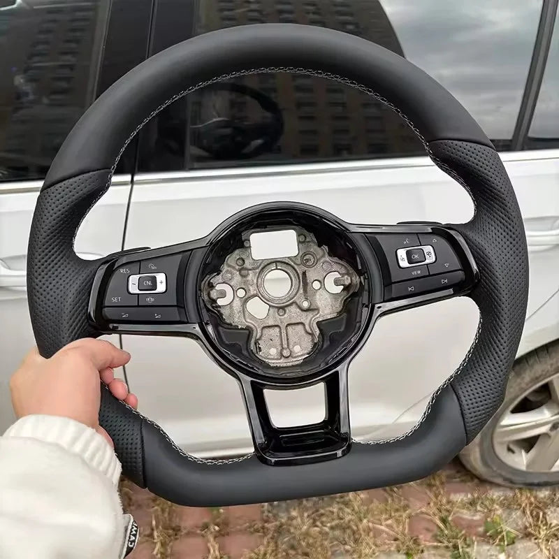 Full Leather Sport Steering Wheel for Volkswagen VW Golf Mk7 GTI Golf R Polo GTE Passat Jetta