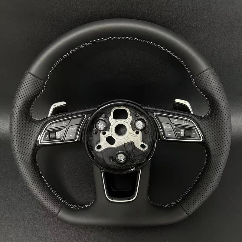 Carbon fiber leather steering wheel for Audi