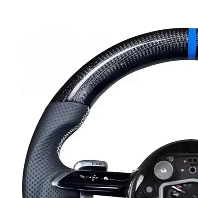 Custom Carbon Fiber Leather Steering Wheel for Mercedes Benz New CLS GLE W213 W238 W205 W222 W463 W167 G63 C Class C63 Sport