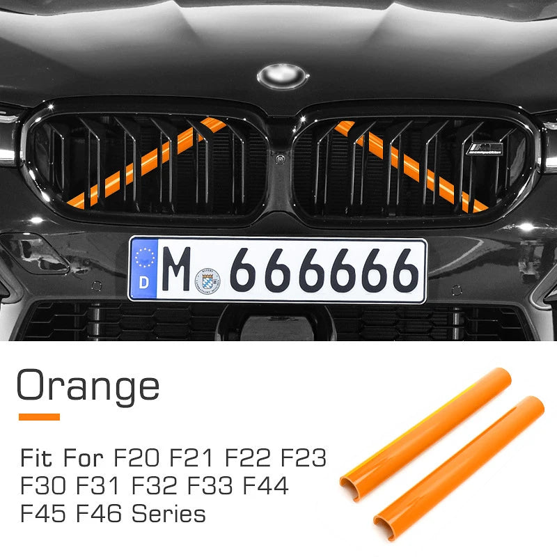 2pcs Car Front Grille Sport Sticker for BMW