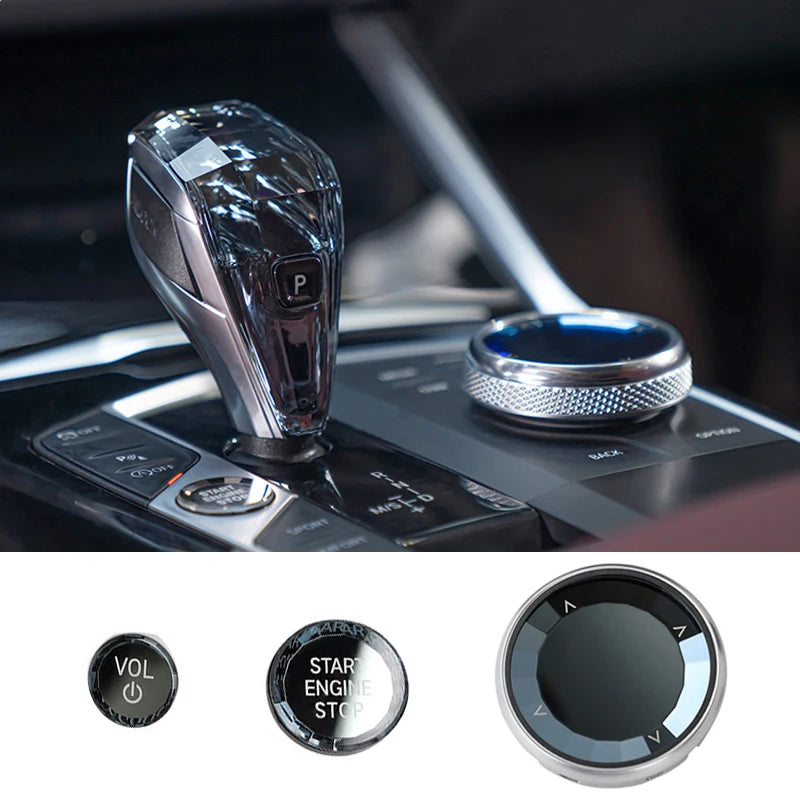 Crystal Gear Shift Knob Assembly for BMW, Crystal Automatic Gear Shift Knob
