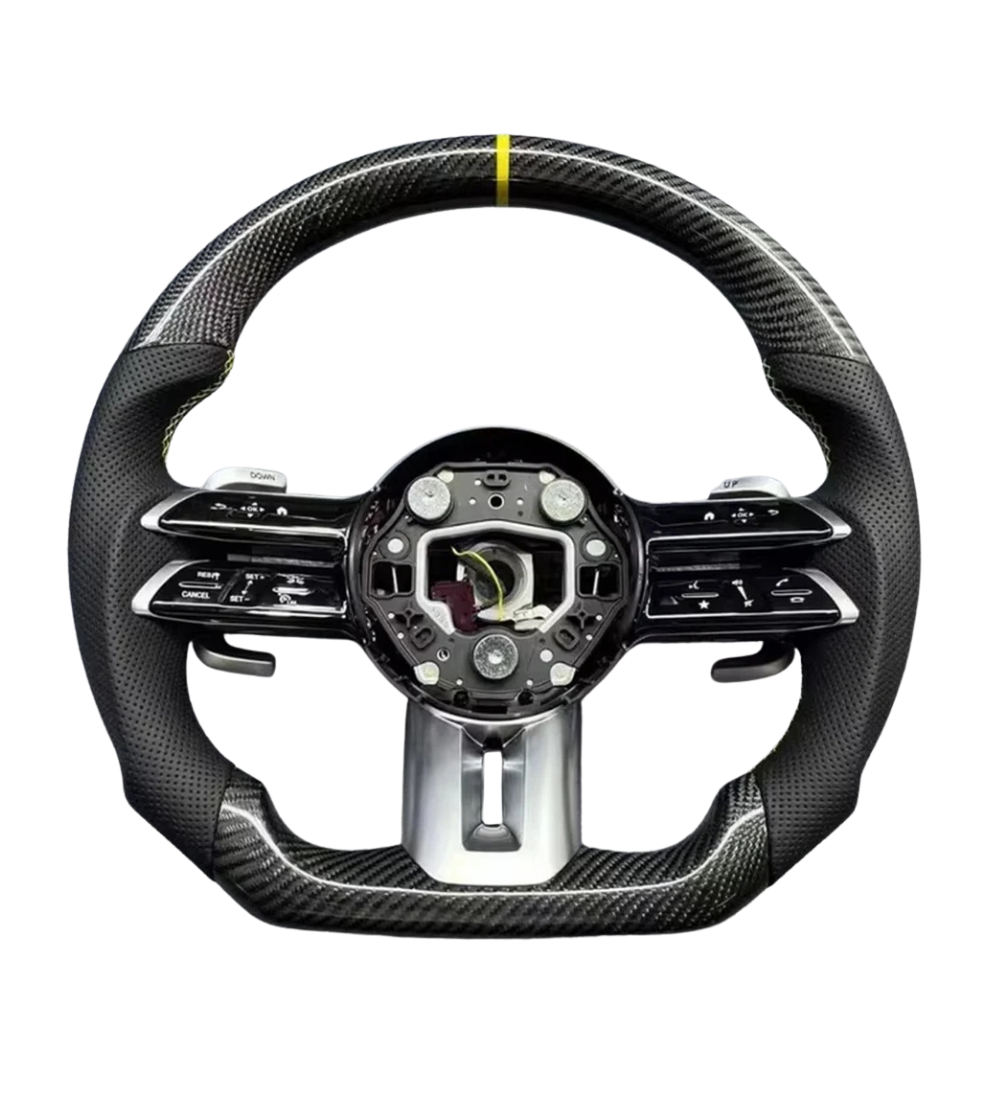 Carbon Fiber Suede Leather Steering Wheel for Mercedes Benz